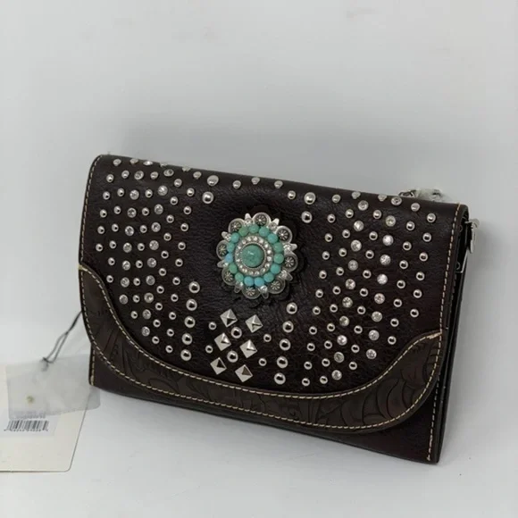 Montana west American bling clutch crossbody bag - Picture 11 of 16